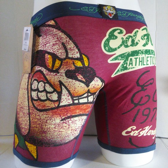 ED HARDY UNDERWEAR VINTAGE BOXER BRIEFS LARGE NEW - Picture 3 of 5